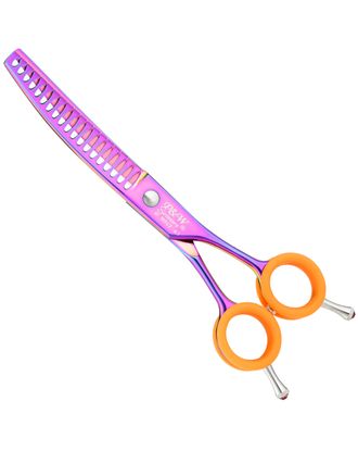 P&W ButterFly Curved Chunker Scissors 6,5" - degażówki groomerskie gięte, 19 ząbków typu chunkers