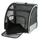 Flamingo Car Seat Rey - przewiewny transporter samochodowy dla psa i kota, do 8kg, 45x39x41cm, szary