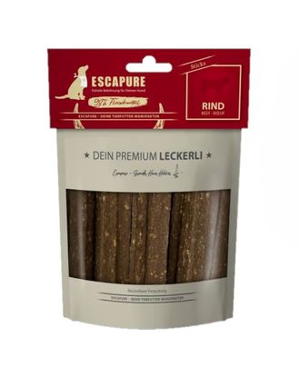 Escapure Premium Sticks Rind 150g - naturalne przysmaki dla psa, pałeczki z wołowiny