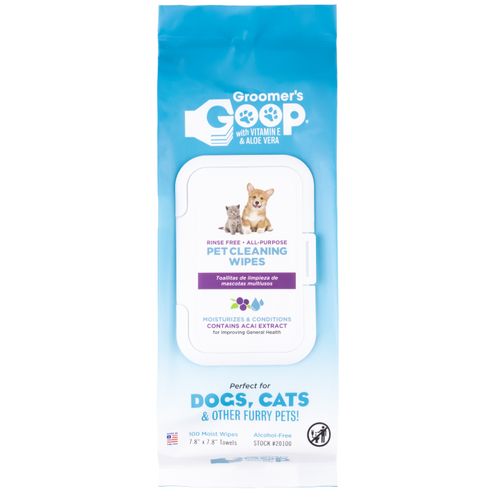 Groomer's Goop Pet Cleaning Wipes  100szt. - chusteczki do czyszczenia psa i kota