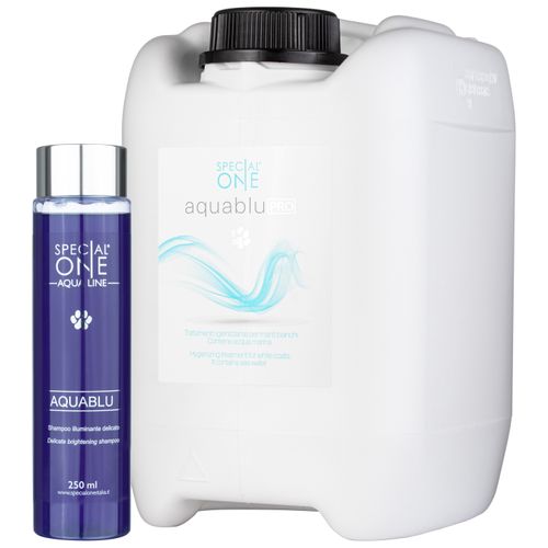 Special One Aquablu Shampoo - profesjonalny szampon do białej sierści, niwelujący żółte przebarwienia, koncentrat 1:20
