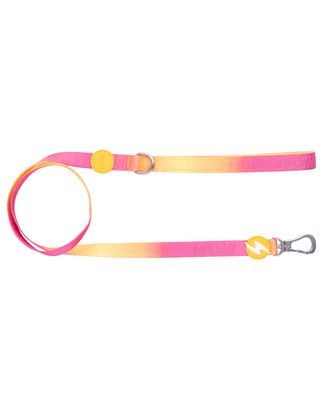 Dashi Lumix Solar Leash 120cm - miejska smycz taśmowa dla psa, różowo-żółta
