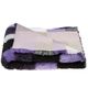 Blovi DryBed A+ - Non-Slip Pet Bed, Purple Checkered (Patchwork)