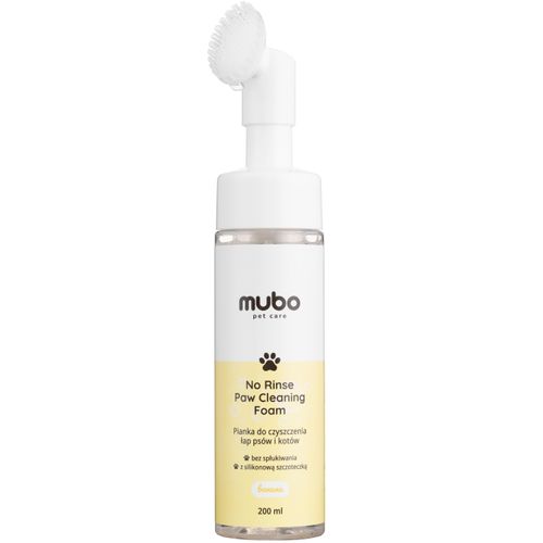 Mubo No Rinse Paw Cleaning Foam Banana 200ml - pianka do mycia łapek psa i kota, bez spłukiwania, bananowa