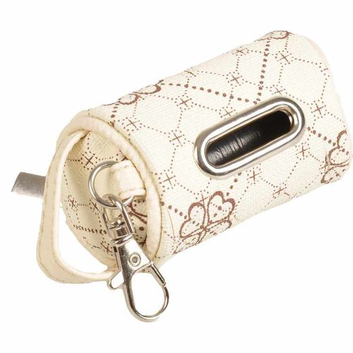 Flamingo Vito Poop Bag Holder White - szykowne etui na woreczki + rolka woreczków
