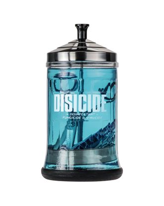 Disicide Disinfecting Glass Jar - szklany pojemnik do dezynfekcji narzędzi i akcesoriów, z koszykiem - 750ml