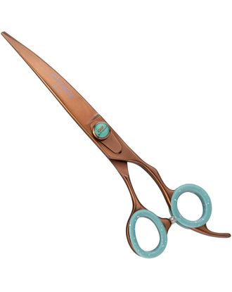Geib Entree Gold Curve Scissors - profesjonalne nożyczki groomerskie z japońskiej stali, gięte