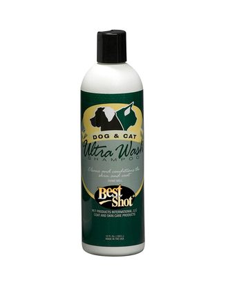 Best Shot Ultra Wash Shampoo - kondycjonujący, niskopieniący szampon do pierwszego, zasadniczego mycia psa i kota, koncentrat 1:7 - 355ml