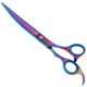 Geib Gold Rainbow Kiss Curved Scissors - wysokiej jakości nożyczki gięte z mikroszlifem i tęczowym wykończeniem