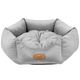 Blovi Bed Velur Love Light Grey L - Elegant Velour Dog & Cat Bed, Hexagon