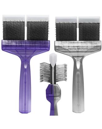 ActiVet Duo Plus Brush Tuffzapper Coater 2in1 - brushes in one, double-sided and flexible brush for removing knots and combing thick robes with undercoat