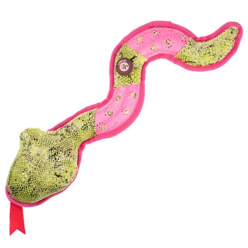 JK Animals Squeaky Snake 42cm - kolorowy wąż, zabawka z piszczałką dla psa