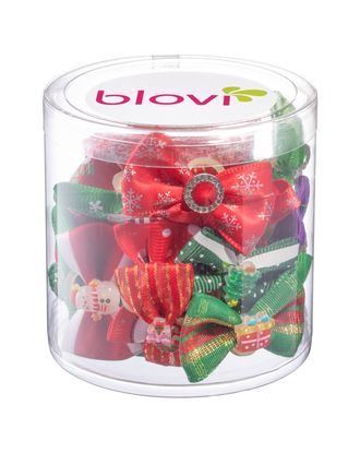 Blovi Christmas Bows Set 25szt. - kokardki dla psa, mix świątecznych wzorów