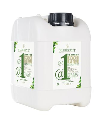 FluidoPet EcoPet @1 Sebum Regulator & Degreasing Shampoo - oczyszczający szampon dla psa, odtłuszczający szatę, regulujący wydzielanie sebum, koncentrat 1:5 - 5L