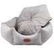 Biglo Velur Love Light Grey - Elegant Velour Dog & Cat Bed, Hexagon