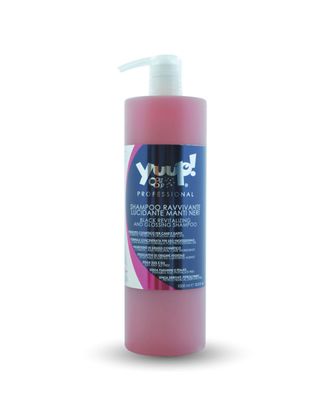 Yuup! Professional Black Revitalising & Glossing Shampoo - szampon nabłyszczający do szaty czarnej i ciemnej, koncentrat 1:20 - Pojemność: 1L