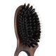 Blovi Brown Wood Brush 22cm - Small with Natural Bristle & Nylon Detangling Pins, with Finger Hole, for Long-coated Breeds