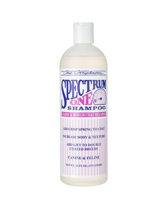 Chris Christensen Spectrum One Shampoo - szampon odbudowujący dla psa i kota ze sztywnym i szorstkim włosem, koncentrat 1:8 - 473ml