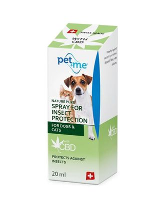 Pet+Me Spray For Insect Protection 20ml - naturalny spray chroniący przed insektami z olejkiem konopnym, dla psa i kota