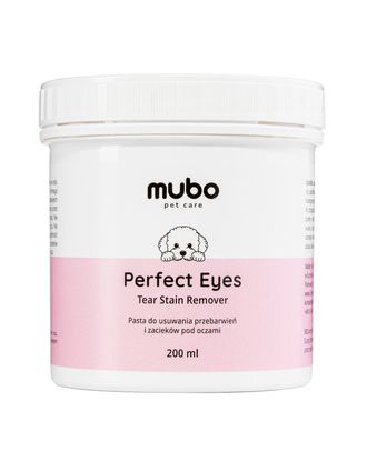 Mubo Perfect Eyes Tear Stain Remover - pasta na zacieki i przebarwienia pod oczami i na wąsach, dla psa i kota - 200ml