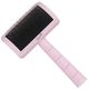 Blovi Tuffer Hard Grooming Slicker Brush - with Short 12mm Pins, Pink