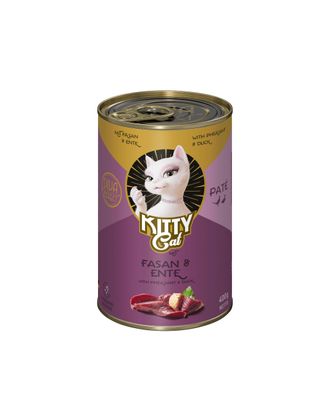 Kitty Cat Pheasant & Duck Pate - bezzbożowa mokra karma, pasztet dla kota, z bażantem i kaczką - 400g