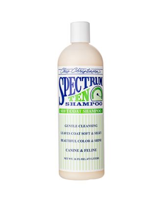 Chris Christensen Spectrum Ten Shampoo - szampon wygładzający i niwelujący puszenie do długiej sierści psów i kotów, koncentrat 1:16