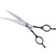 Jargem Blue Curved Scissors - With Coated Handle and Decorative Screw
