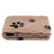Blovi DryBed A+ - Non-Slip Pet Bed, Beige with Black Paws