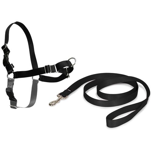 PetSafe Easy Walk Harness Black - szelki i smycz dla psa, zestaw czarny