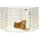 MidWest Gold Zinc Exercise Pen 61x107cm - Durable Gold-Colored Zinc-Plated Dog Playpen