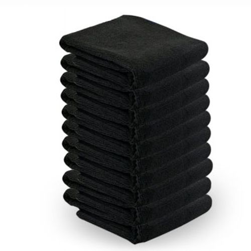 Activ ręcznik z mikrofibry 73x40cm, czarny, zestaw 10szt.