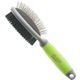 Moser Two-Sided Brush - Double-Sided Pet Brush, 2-in-1 Metal Pins + Nylon