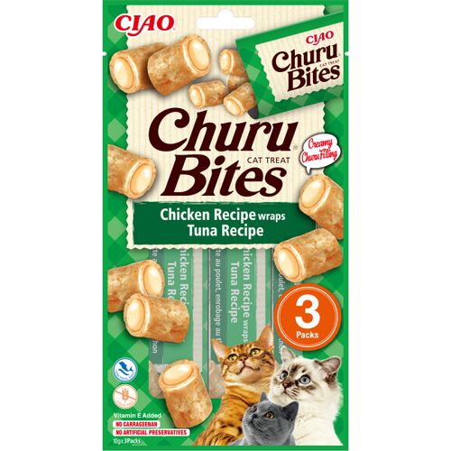 Inaba Churu Bites Cat 3x10g - przysmaki dla kota z kurczakiem i tuńczykiem