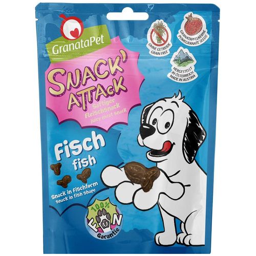 GranataPet Snack Attack Fish 100g - naturalne mięsne przekąski dla psa, łosoś