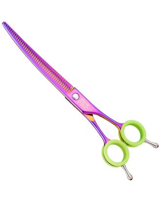 P&W ButterFly Curved Chunker Scissors 7,5" - degażówki groomerskie gięte, 44 ząbki typu chunkers