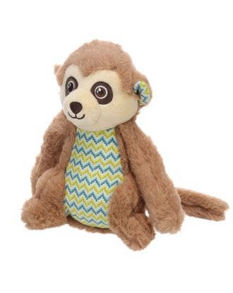 Flamingo Drala Monkey Brown 20cm - pluszowa małpka dla psa, z piszczałką, brązowa