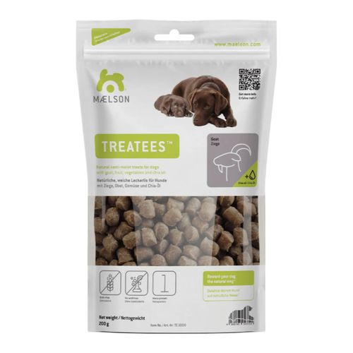 Maelson Treatees Goat 200g - naturalne przysmaki dla psa, mięsne kąski z koziny