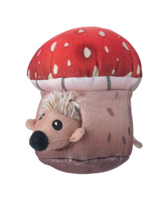 Holland Double Wooble Mushroom Mates - piszcząca zabawka dla psa ze sprężynką, jeże w muchomorze