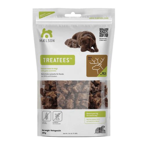 Maelson Treatees Game 100g - naturalne przysmaki dla psa, mięsne kąski z dziczyzny
