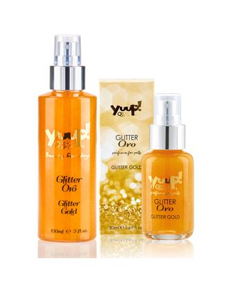 Yuup! Fashion Glitter Gold - perfumowany preparat nabłyszczający ze złotymi drobinkami