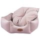 Biglo Velur Love Pink - Elegant Velour Dog & Cat Bed, Hexagon, Misty Rose