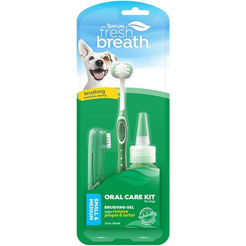 Tropiclean Oral Care Kit - zestaw do czyszczenia zębów dla małych psów i kotów