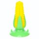 Flamingo Bruco Corn 15cm - gryzak dentystyczny dla psa z przyssawką i piszczałką, kolba kukurydzy