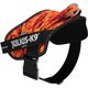 Julius-K9 Power & More Harness Pixeljuice - dog harness with an adaptive leash ring, orange pixels pattern
