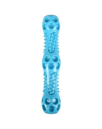 Flamingo Squeak Stick Blue 27cm - zabawka dla psa, kauczukowy patyk z wypustkami i piszczałką