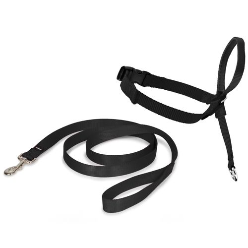 PetSafe Easy Walk Headcollar Black - kantar dla psa, obroża uzdowa i smycz