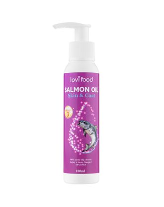 Lovi Food Salmon Oil - Pure Salmon Oil For Dog & Cat, Omega-3, EPA & DHA - 100ml