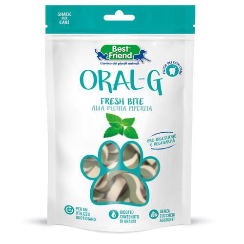 Best Friend Oral-G Fresh Bite 75g - przysmaki dla psów wspomagające zęby i trawienie, z miętą i prebiotykami
