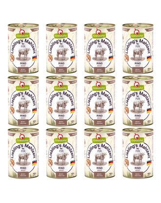 GranataPet Beef Pur - monoproteinowa bezzbożowa mokra karma dla psa, wołowina - 12x 400g - PROMOCJA ze względu na datę najlepiej spożyć przed 06.05.2025